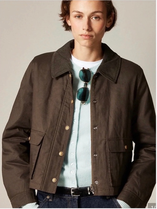 J. Crew Jackets & Blazers - NWT J.Crew Cropped Barn Jacket™ in Ripstop Cotton, sz Large